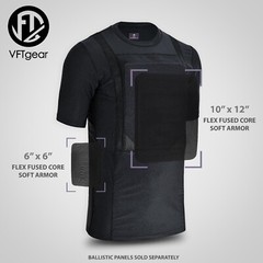 Concealed Body Soft Armor T Shirt