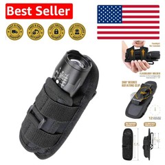 1000D Nylon Tactical Flashlight Holder with Flexible Rotating Clip for Outdoors