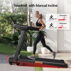 ROBORE SF10 Foldable Treadmill With 12% Incline,7.5mph Electric Treadmill,265lbs