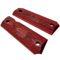 Springfield Full Size budget replacement 1911 Pistol Grips – Red Laminated Wood