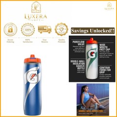 Insulated 30oz Squeeze Bottle BPA Free Cycling & Sports Water Bottle Blue