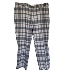 Nike Golf Tour Performance Dri-FIT Plaid Pants Mens 38×30 Grey White 483800-082