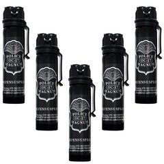 5 POLICE MAGUM OC Pepper Spray Defense 5oz Flip Top Belt Clip Stream Protection