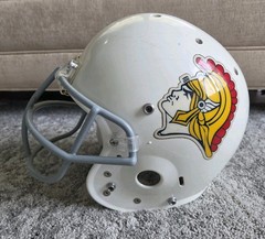 Vintage Large Schutt AIR Football Helmet Air Junior WHITE Spartan Logo