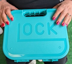 Turquoise / Teal / Blue Gun Case. It Matches the Teal/Blue Pistol