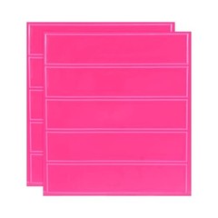 Reflective Stickers, Waterproof Adhesive Night Warning Sticker 4.5″ x 1″ Pink