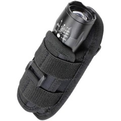 1000D Nylon Flashlight Holder with Elastic Closure and 360° Clip