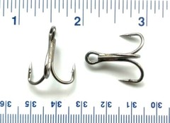 1000 GT 9650 3X Strength Round Bend Black Nickel Treble Fish Hooks Size 4 – bulk