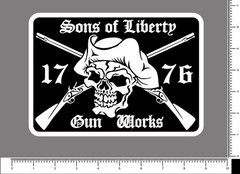 Sons of Liberty Gun Works Die Cut Sticker 8.5″ x 5.9″ Pick your color 1776