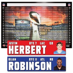 Fantasy Football Draft Board Kit – NEW for 2026 – LARGE Player Stickers & Board