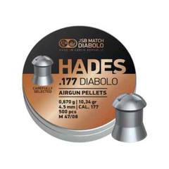 JSB MATCH DIABOLO HADES .177 CAL PELLETS 500 COUNT 10.34 gr HOLLOW POINT WICKED!