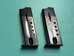 USED FACTORY BRYCO JENNINGS MODEL 59 MAGAZINE LOT OF (2) 9MM 10 ROUND BLACK 58