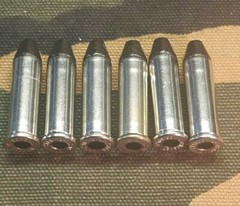 38 SPECIAL SNAP CAPS SET OF 6, BLACK AND NICKEL, REAL 125gr WEIGHT!!!