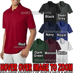 Mens Dri Fit Polo Shirt Performance Moisture Wicking XS, S, M, L, XL, 2X, 3X, 4X