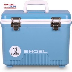 Engel 13 Qt Leak-Proof Airtight Hard Cooler Dry Box Lunchbox w/ Tray