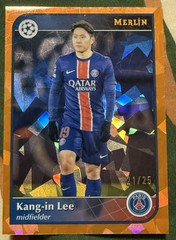 2024-25 Topps Merlin Kang-in Lee Orange Atomic Refractor /25 PSG #161