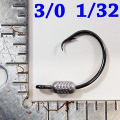 1/32 oz. WEIGHTED CIRCLE HOOK JIGS 3/0 Mustad Hook (25 or 50 pack)
