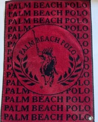 Sir Christopher Hatton Palm Beach Polo Golf Towel Red And Black 21” x 14.75”