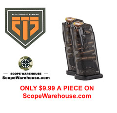 2 PACK ETS Glock 26 G26 Gen 1-5 9mm 10 Round MAGAZINE Carbon Smoke SMK-GLK-26