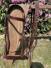 Leaders Premium Leather Hunt Bridle For Draft Size!