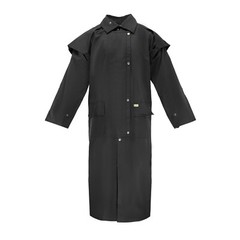 Unisex Lightweight Western Oilskin Waterproof Long Duster Coat Workwear