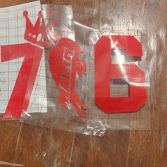 Red Lion Crown Bicycle Decal Set, Glossy Vinyl, Easy to Apply, 3 Pieces