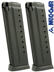 2 – MEC-GAR Black 10-Round 9 mm Magazine for 1911 Government 10rd MGCGOV910AFC