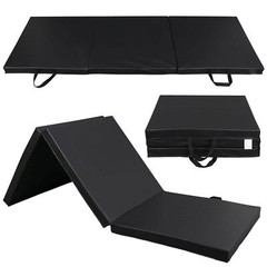 2″ Thick Tri-fold Folding Gym Exercise Mat Gymnastics Mat with Handles 4 Colors