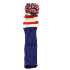 New Diamond Tour Golf Vintage Pom Pom Hybrid Headcover Red/White/Blue