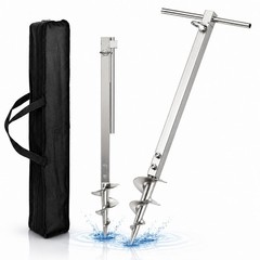 22″ 44.5″ Screw-in Sand Anchor Pole, One-Piece Non-Welded Auger, 304 Stainles…