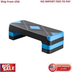 KFFKFF Aerobic Exercise Step Platform, 28-Inch Workout Stepper with Adjustable