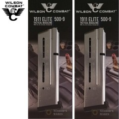 TWO Wilson Combat 1911 ETM Elite Tactical 9mm 10-Round MAGAZINES 500-9 FAST SHIP