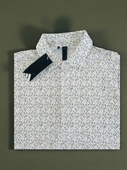 $80 adidas Ultimate365 Micro Argyle Golf Polo, White/Putty Beige Men’s Size XL