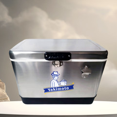 Yakimoto 54 Qt Stainless Steel Large Cooler – Ice Chest Keeps Ice up to 7 Days
