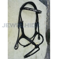 Figure 8 Mexican Bridle Without D-ring Fully Padded And Crystal Browband 4 Sizes