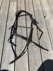 UK / British Made Padded Grackle / Figure 8 bridle – Cob – Brown NEW