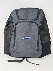 Embroidered Oreo Logo 3 Pouch Zipper Backpack Grey Nabisco Cookie Brand School