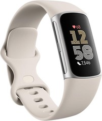 Fitbit Charge 6 Fitness Tracker with Google apps and GPS Porcelain/Silver