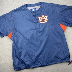 Vintage Auburn Tigers Starter Pullover Windbreaker Shirt Jacket Mens Medium Y2K