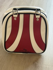 The Big Lebowski Retro Bowling Bag Red White Faux Leather Carry Case