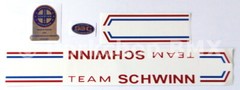 1980-81 Team Schwinn frame decal set (Taiwan made frames)