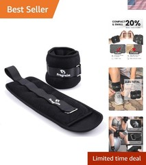 Adjustable Ankle Weights: 1-10 lbs Comfortable Pair for All Fitness Levels