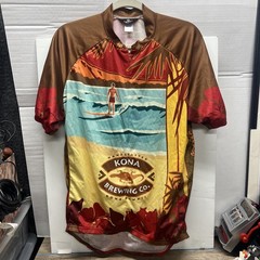 Canari Kona Brewing Longboard Beige/Red Hawaii Graphic Cycling Jersey Men’s XL