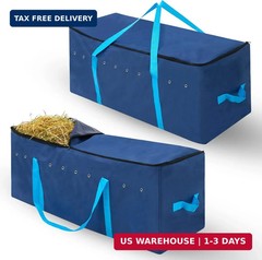 2 Pack Hay Bale Bag 600d 41 x 15 x 17 Inch Extra Large Hay Storage Conta
