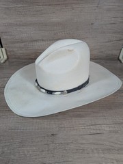 Stetson White Panama Straw Cowboy Hat Western Ranch Rodeo Size 7