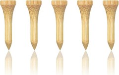 100 Count Wooden Golf Tees 1.5 Inch Short Bamboo Wood Tee Bulk Driving Practice