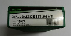 RCBS Small Base Die Set; NIB; Group A Dies; 308 Win; 15503