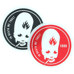 Black Label Thumbhead Sticker 2″ Black or Red – FREE SHIPPING!