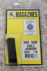Colt Junior 25 ACP Magazine 7rd Triple K 363M .25ACP – NEW