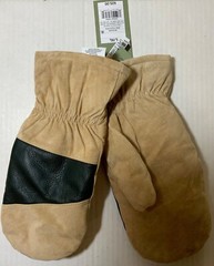Adults leather Mittens BEIGE S/M, M/L, or L/XL cuffed Lined Goodfellow – Quality